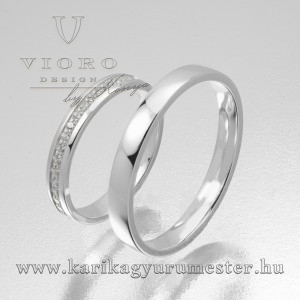 Kőrbe köves fehér arany karikagyűrű 304/F Kőrbe köves fehér arany karikagyűrű 304/F