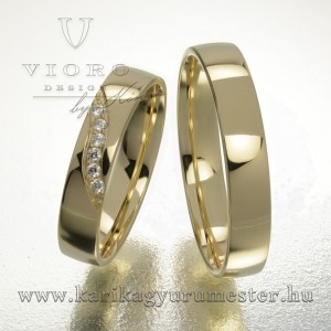 Hatköves sárgaarany karikagyűrű pár 412/S Hatköves sárgaarany karikagyűrű pár 412/S